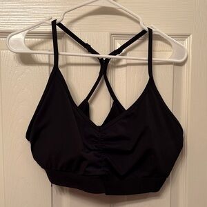 VS Pink Black Strappy Sports Bra